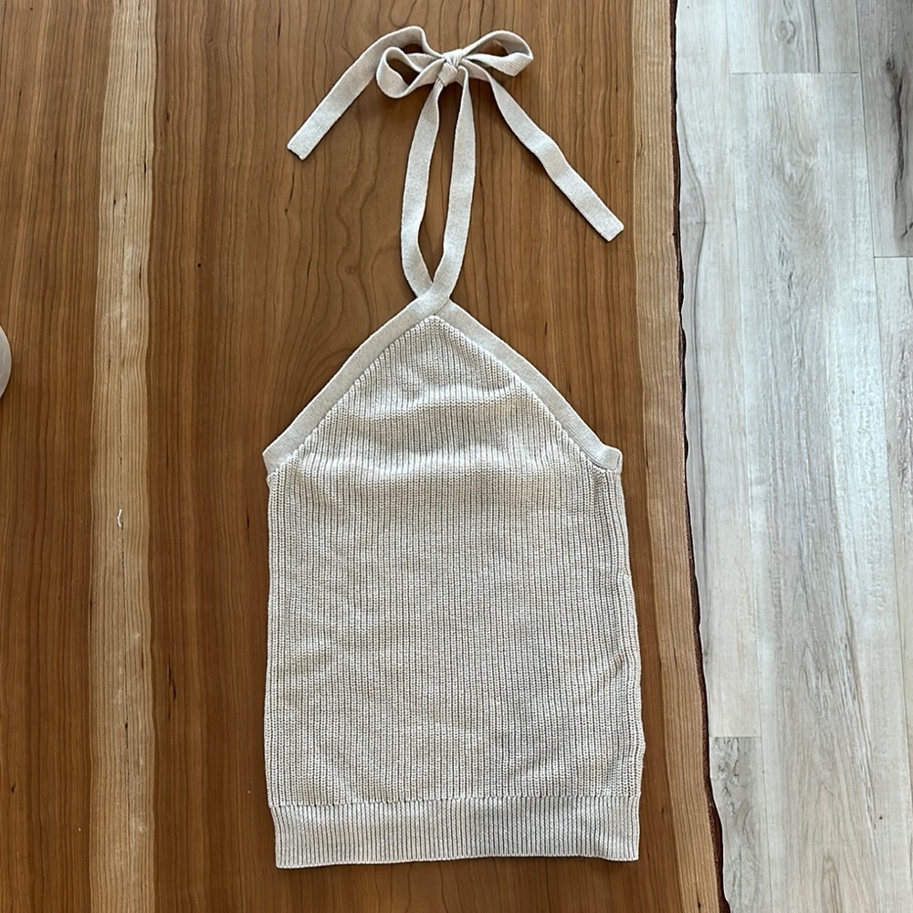 J. Crew Knit Beige Halter Top